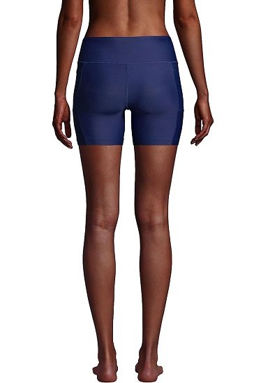 Women's Chlorine Resistant High Waisted UPF 50 Swim Shorts